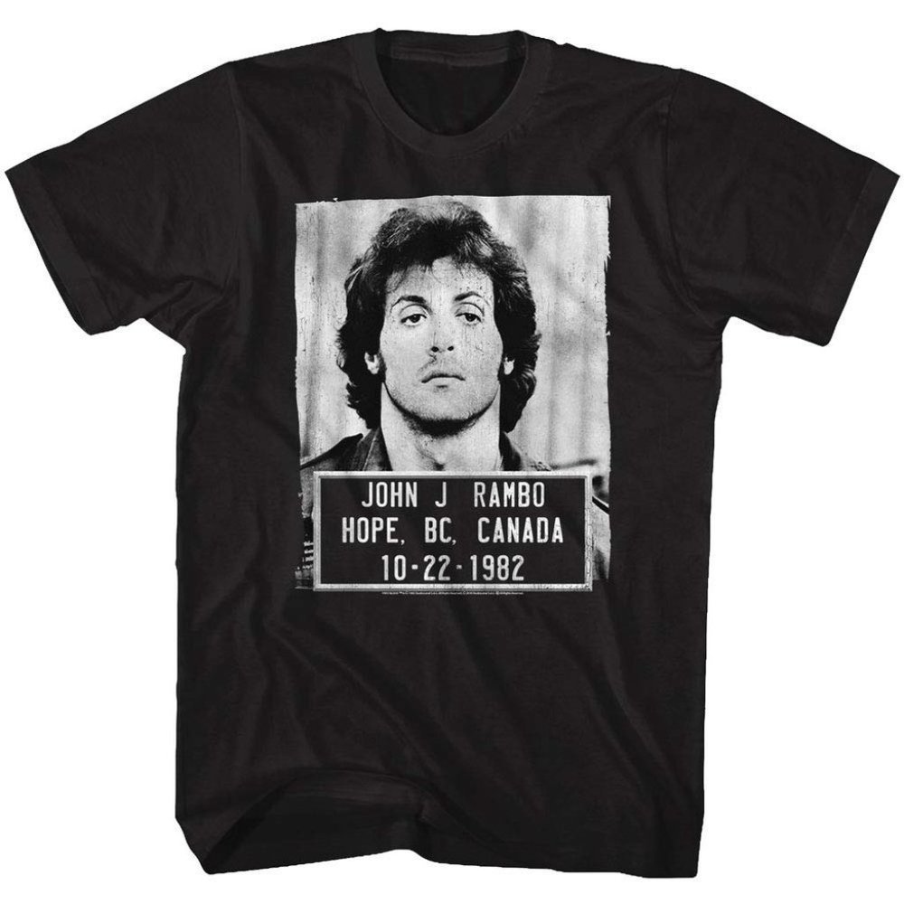 Rambo Film Series John J Rambo Canada 1982 Mugshot Shirt
